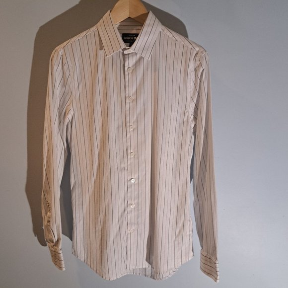 Express 1MX Extra Small Extra Slim Stretch Cotton Button Down Long Sleeve Shirt - Picture 1 of 13